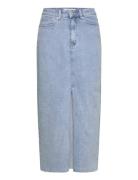 Msvesila Maxi Denim Skirt Knelangt Skjørt Blue Minus