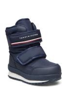 T3B5-33163-1486800- Vinterstøvletter Med Borrelås Navy Tommy Hilfiger