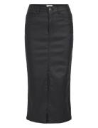 Objnaya Coated Mw Skirt Noos Knelangt Skjørt Black Object