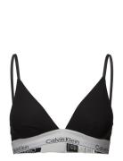 Unlined Triangle Lingerie Bras & Tops Soft Bras Bralette Black Calvin ...