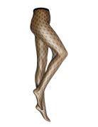 Ti Fishnet Graphic Crochet Lingerie Pantyhose & Leggings Black Hunkemö...