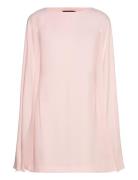 Cape Georgette Cocktail Dress Kort Kjole Pink Lauren Ralph Lauren