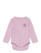 Hmlmino Body L/S Langermet Bodysuit Pink Hummel