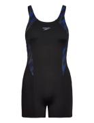 Womens Hyperboom Splice Legsuit Badedrakt Badetøy Black Speedo