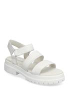 London Vibe Backstrap Sandal White Full Grain Flate Sandaler White Tim...