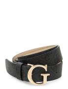 Noelle Logo Adj Pant Belt Belte Black GUESS