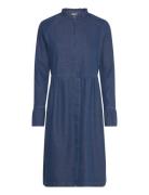 Soft Denim Dupina Dress Knelang Kjole Blue Mads Nørgaard