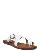 Ashton Flat Thong Flate Sandaler White Michael Kors