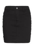 Bianca Denim Skirt Kort Skjørt Black Bubbleroom