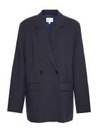 Lizagz Linen Blazer Noos Blazers Double Breasted Blazers Navy Gestuz