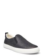 Haddley Leather-Trim Straw Sneaker Sneakers Black Lauren Ralph Lauren