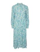 Yasalira Ls Long Shirt Dress S. Noos Maxikjole Festkjole Blue YAS