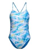 Nike Cut Out Piece Hydrastrong Multi Print Badedrakt Badetøy Blue NIKE...