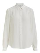 Vilucy Button L/S Shirt - Tops Shirts Long-sleeved White Vila