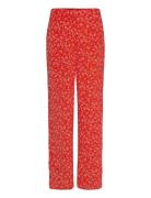 Lotte Print Pants Bottoms Trousers Wide Leg Red Modström