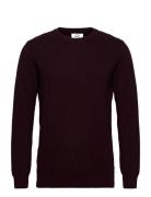 Carlo Cotton Knit Tops Knitwear Round Necks Brown Kronstadt