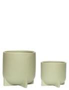 Split Potter Home Decoration Flower Pots Green Hübsch