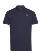 Dunda Overdyed Slim Polo S\S Tops Polos Short-sleeved Navy G-Star RAW