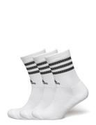 3S C Spw Crw 3P Sport Socks Regular Socks White Adidas Performance