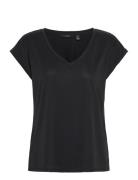 Vmfilli Ss V-Neck Tee Ga Noos Tops T-shirts & Tops Short-sleeved Black...