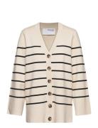 Slfliva Ls Long Knit Cardigan Noos Tops Knitwear Cardigans Beige Selec...