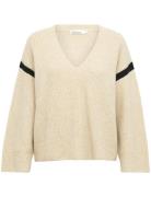 Kirstenkb V-Neck Tops Knitwear Jumpers Beige Karen By Simonsen