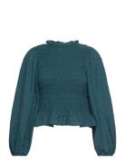 Onljulis Ls Smock Top Wvn Tops Blouses Long-sleeved Blue ONLY