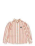 Stripe Woven Blouse Tops Blouses & Tunics Red Mini Rodini