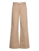 Izzasw Trousers Bottoms Trousers Wide Leg Beige Sofie Schnoor