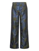 Yasrosaleo Hmw Pant Bottoms Trousers Wide Leg Navy YAS