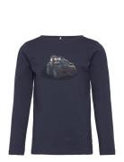 T-Shirt Ls 2-In-1 Tops T-shirts Long-sleeved T-shirts Navy Minymo