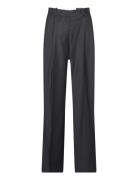 Wide Leg Pleated Wool Pant Bottoms Trousers Suitpants Black Tommy Hilf...