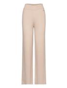 Essential Rib Wide Leg Pant Bottoms Trousers Wide Leg Beige Calvin Kle...