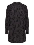 Hurmaava Unikko Tops Blouses Long-sleeved Black Marimekko