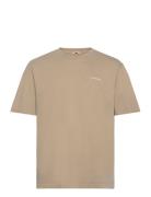 Nigel Boxy Snow Ss Tee Tops T-shirts Short-sleeved Beige Gabba