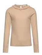 Nmfnalo Bea Ls Slim Top Lil Tops T-shirts Long-sleeved T-shirts Beige ...