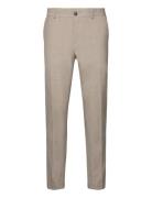 Slhslim-Liam Sand Check Trs Flex Noos Bottoms Trousers Formal Beige Se...