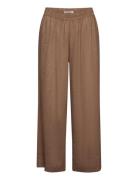 Onltokyo Life Hw Linen Blend Pnt Noos Bottoms Trousers Wide Leg Brown ...