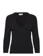 Soft Wool Knit Tops Knitwear Jumpers Black Ganni