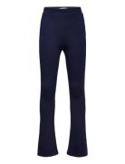 Flared Interlock Leggings Bottoms Leggings Navy Tom Tailor