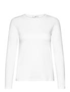 Long Sleeve Cotton T-Shirt Tops T-shirts & Tops Long-sleeved White Man...