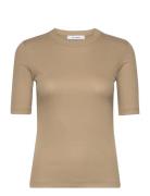 Kristin Tops T-shirts & Tops Short-sleeved Brown IVY OAK