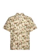 Air Shirt Ss Block Tops Shirts Short-sleeved Cream Fat Moose