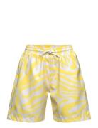 Sea Print Sandrino Shorts Bottoms Shorts Yellow Mads Nørgaard