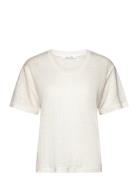 Sakayla T-Shirt 15202 Tops T-shirts & Tops Short-sleeved Cream Samsøe ...