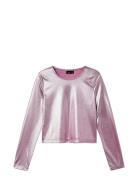 Nlfnirror Ls Crop Top Tops T-shirts Long-sleeved T-shirts Pink LMTD