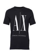 T-Shirt Tops T-shirts Short-sleeved Black Armani Exchange