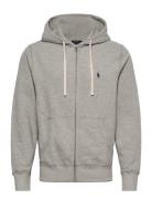 Rl Fleece-Lsl-Knt Tops Sweat-shirts & Hoodies Hoodies Grey Polo Ralph ...