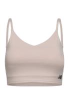 Linear Heritage Soft Bra Top Sport Bras & Tops Sports Bras - All Beige...