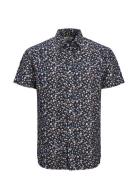 Jprblasummer Print Shirt S/S Ss24 Sn Tops Shirts Short-sleeved Blue Ja...